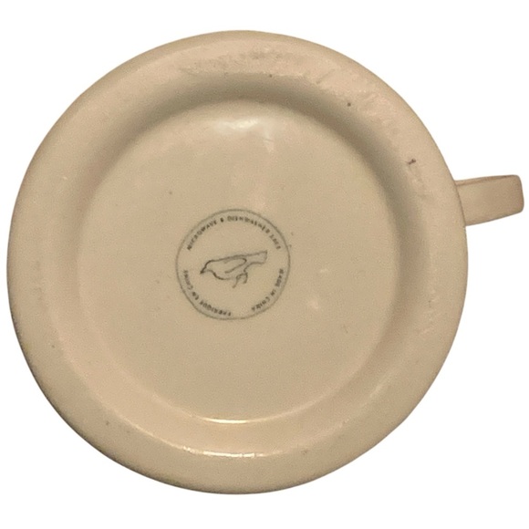 Anthropologie MONOGRAM Mug “L”, 4", Shaving Style, Black & White, excellent used - Picture 2 of 3